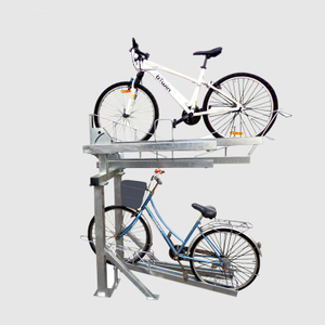 Startseite Zweireihiger 4-Fahrradständer Fahrradträger mit niedrigem Profil und Stauraum